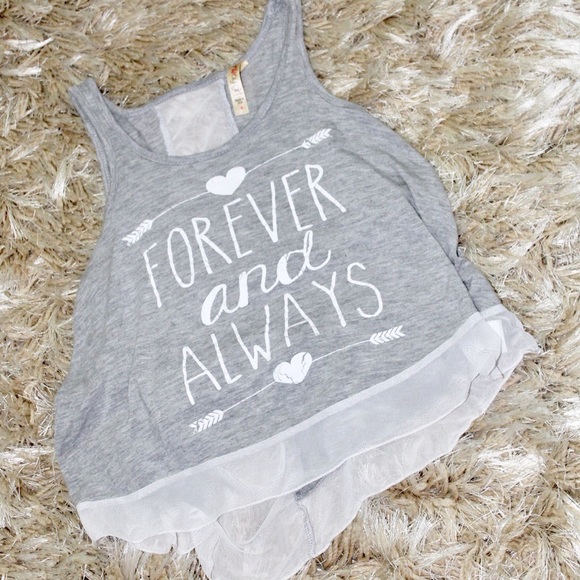 “Forever and Always” Gray Tank - Picture 1 of 2